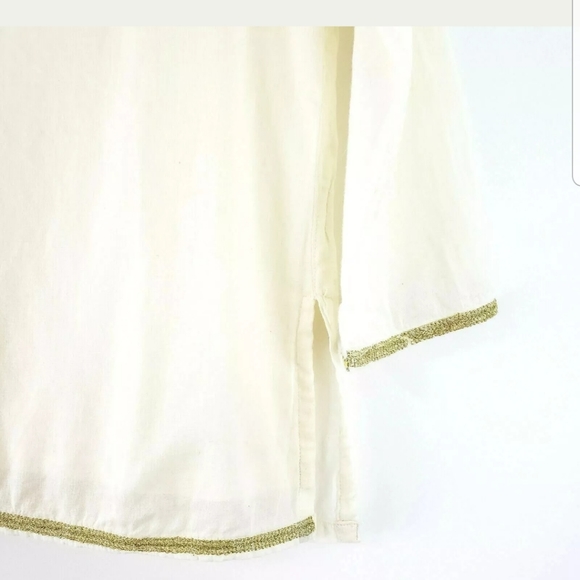 OndadeMar Girl's Cover-up Cream Gold Seashells XS - Picture 4 of 5